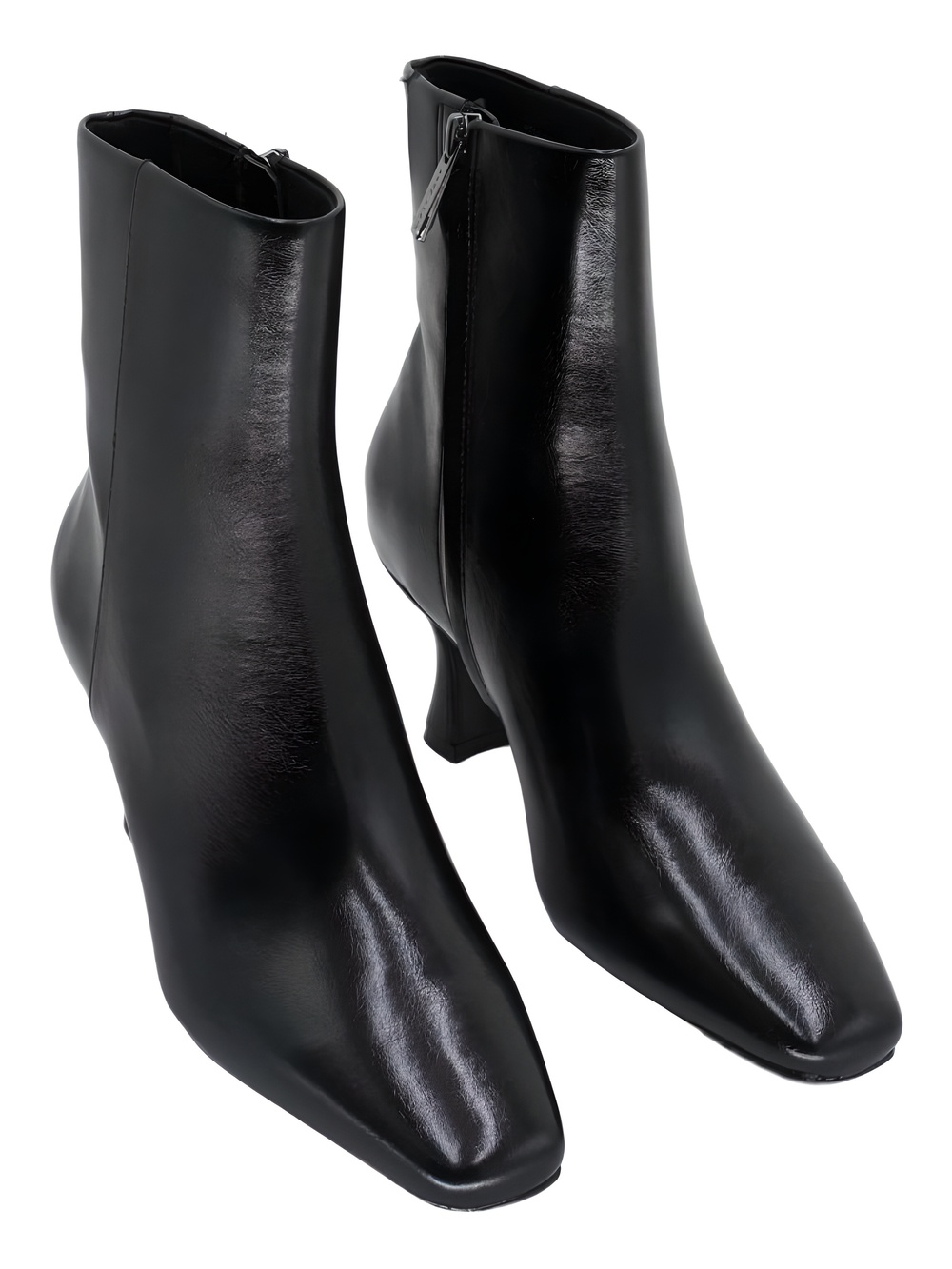 Anne Klein Pablo Snip Toe Black Ankle Boots 2.5" Heel Size 6.5M